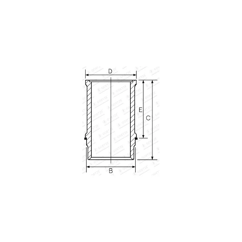 Chemise de cylindre GOETZE ENGINE 14-740130-00