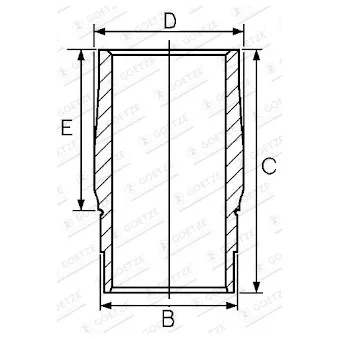 Chemise de cylindre GOETZE ENGINE