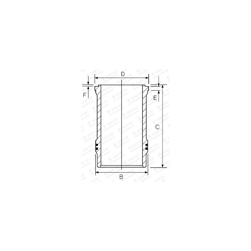 Chemise de cylindre GOETZE ENGINE 15-480090-00
