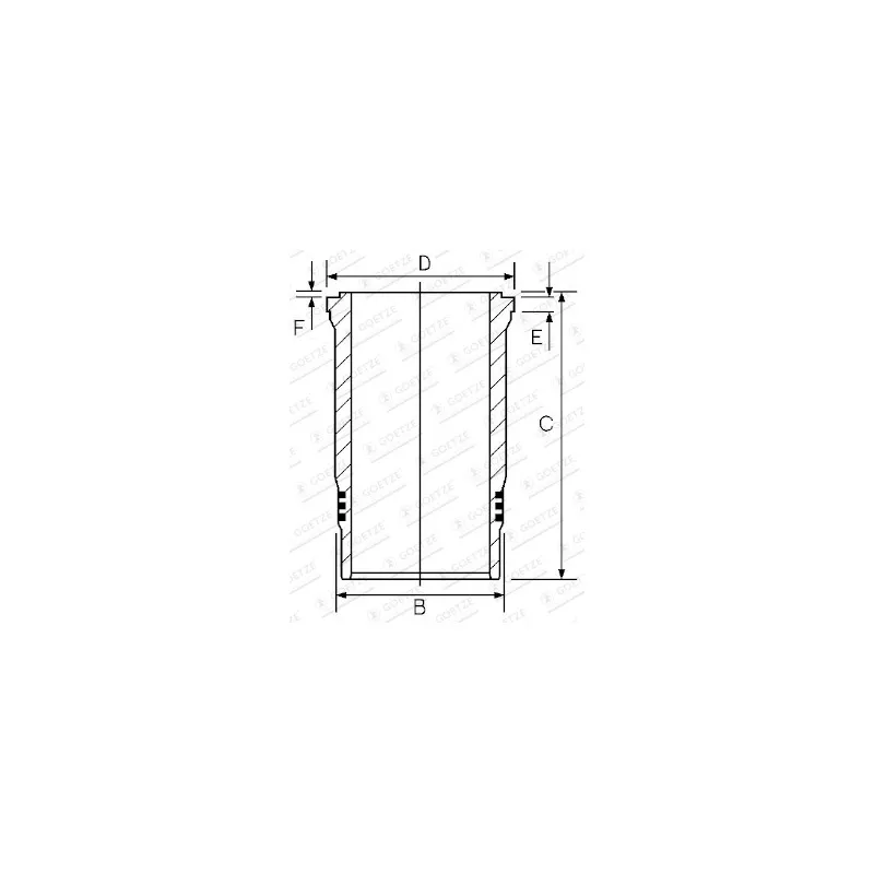 Chemise de cylindre GOETZE ENGINE 15-480040-00