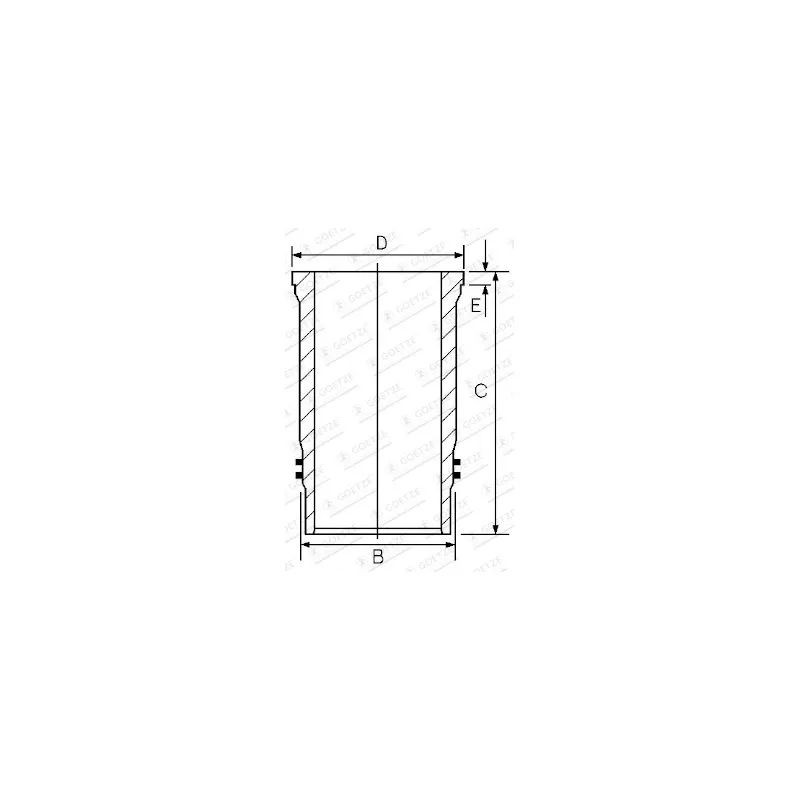 Chemise de cylindre GOETZE ENGINE 15-480450-00