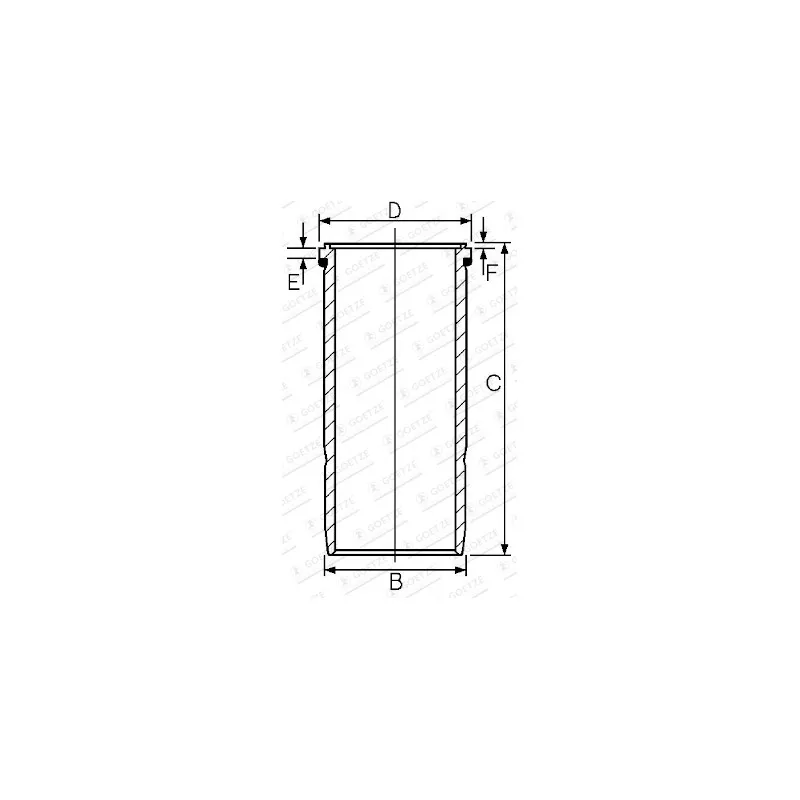 Chemise de cylindre GOETZE ENGINE 15-459350-00