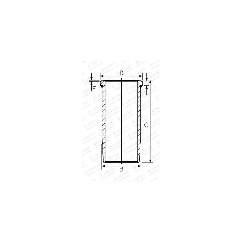 Chemise de cylindre GOETZE ENGINE 15-610060-00