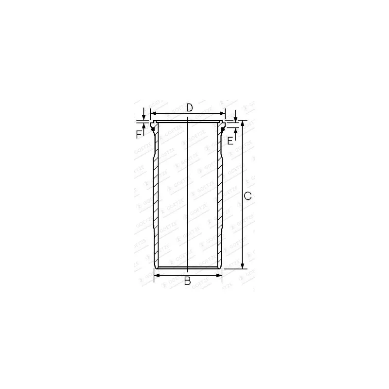 Chemise de cylindre GOETZE ENGINE 15-570090-00