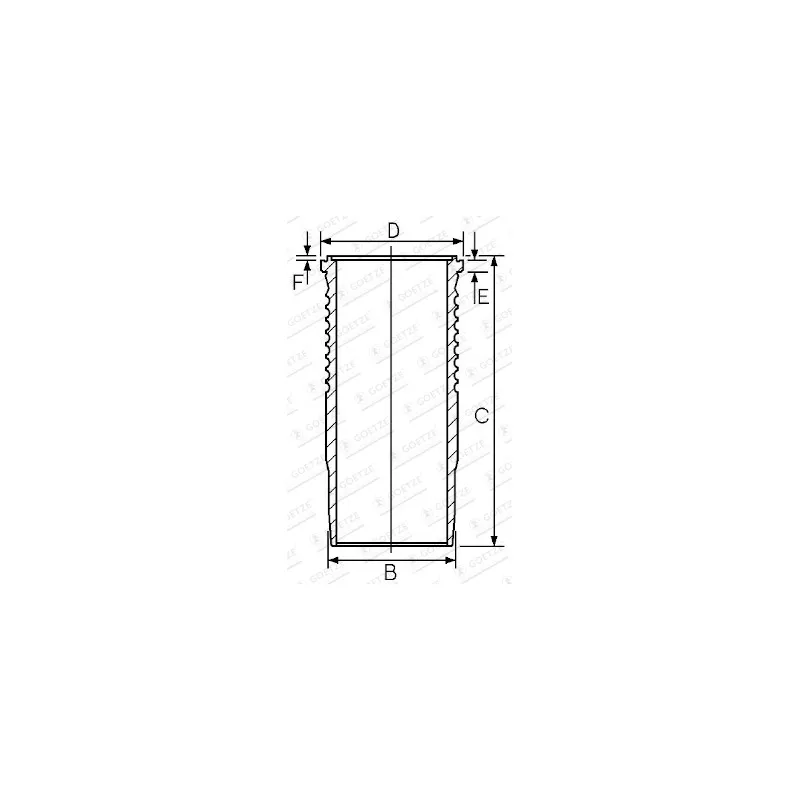 Chemise de cylindre GOETZE ENGINE 15-677620-00