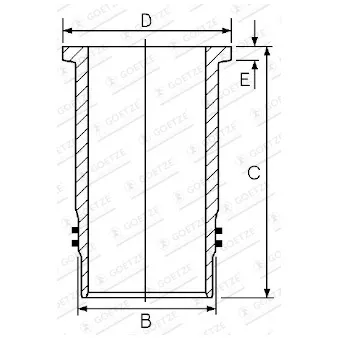 Chemise de cylindre GOETZE ENGINE
