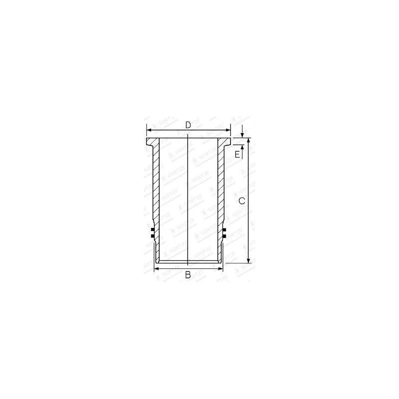 Chemise de cylindre GOETZE ENGINE 15-451040-00