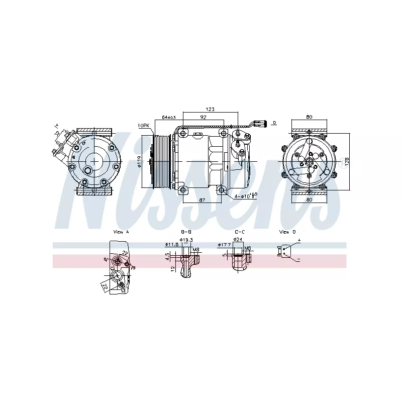 Compresseur, climatisation NISSENS 890945