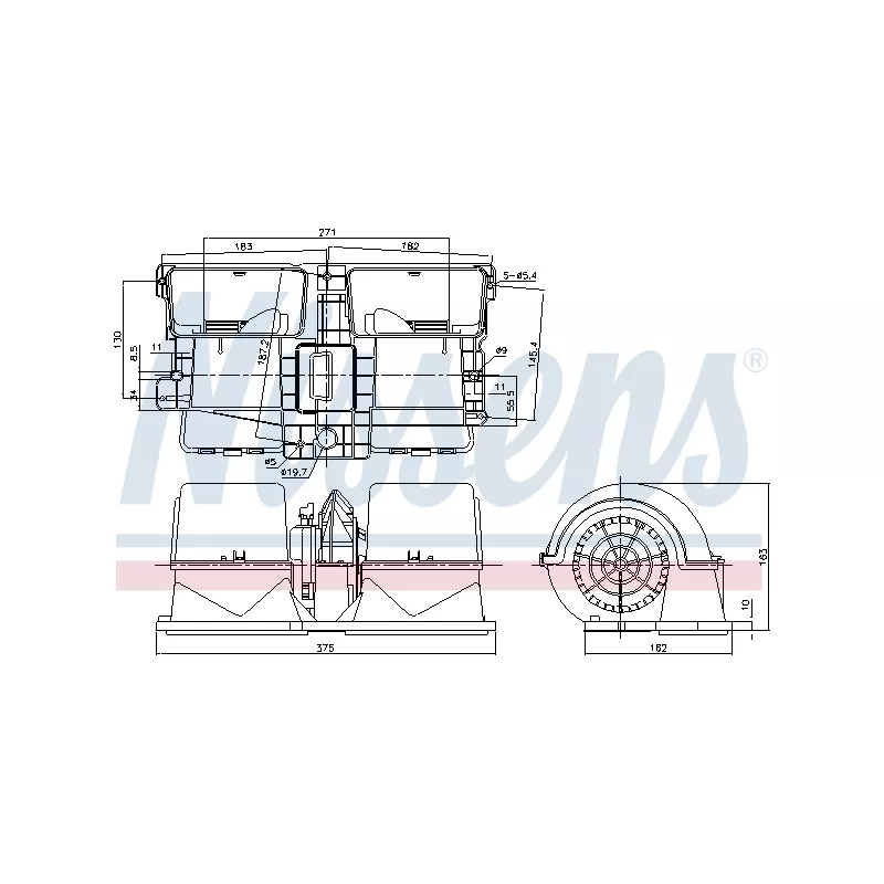 Pulseur d'air habitacle NISSENS 87134