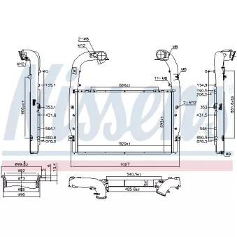 Intercooler, échangeur NISSENS