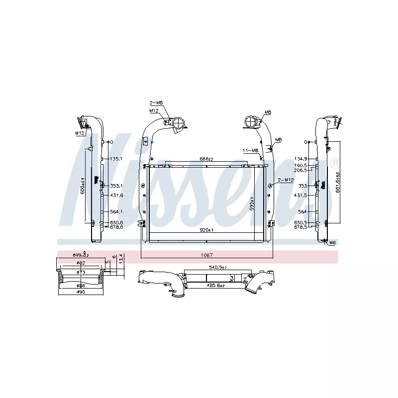 Intercooler, échangeur NISSENS 961578