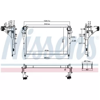 Intercooler, échangeur NISSENS