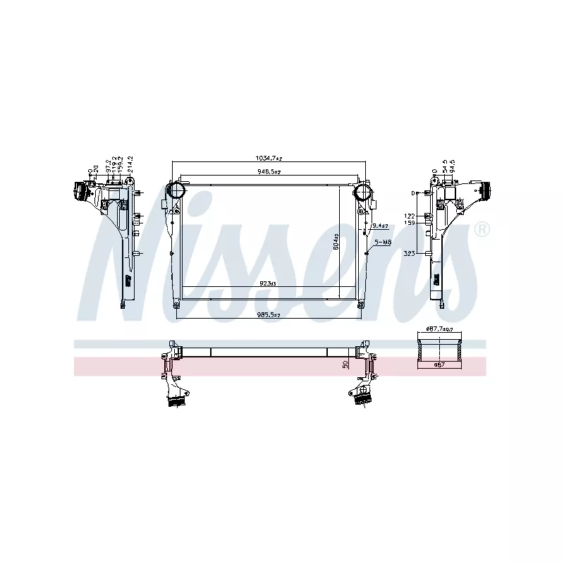 Intercooler, échangeur NISSENS 961570