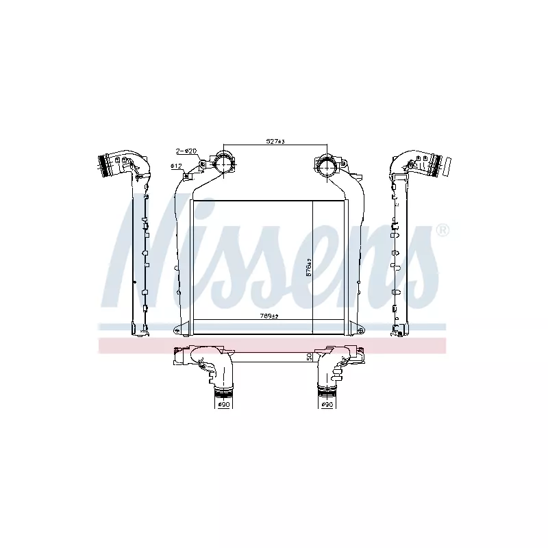 Intercooler, échangeur NISSENS 961574