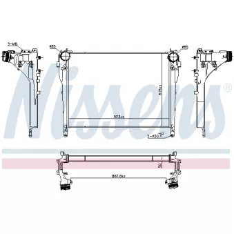 Intercooler, échangeur NISSENS