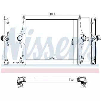 Intercooler, échangeur NISSENS