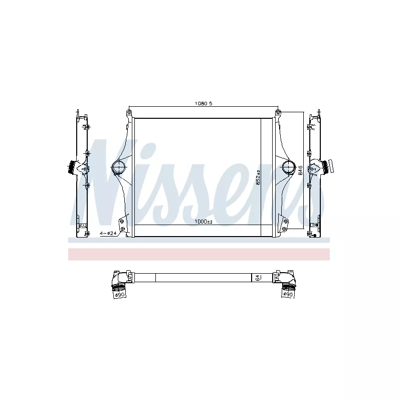 Intercooler, échangeur NISSENS 961298