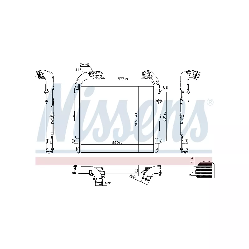 Intercooler, échangeur NISSENS 961439