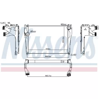 Intercooler, échangeur NISSENS