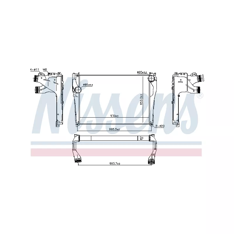 Intercooler, échangeur NISSENS 961564