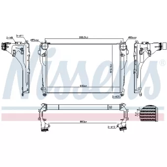 Intercooler, échangeur NISSENS