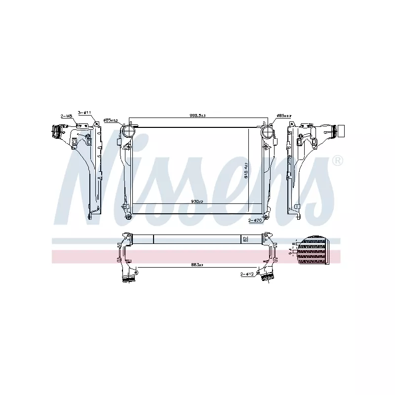 Intercooler, échangeur NISSENS 961565