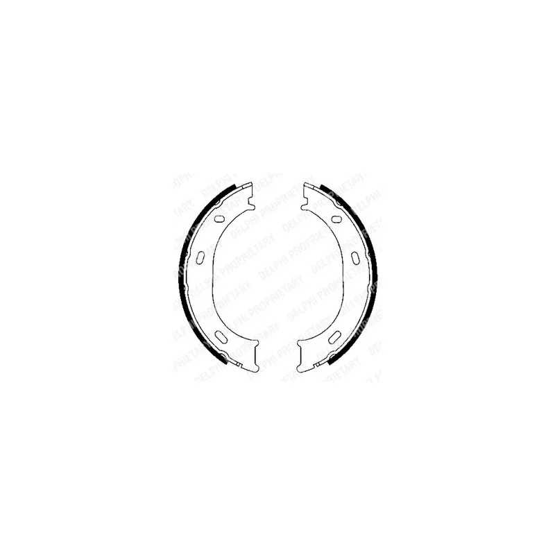 Jeu de mâchoires de frein, frein de stationnement DELPHI LS1905