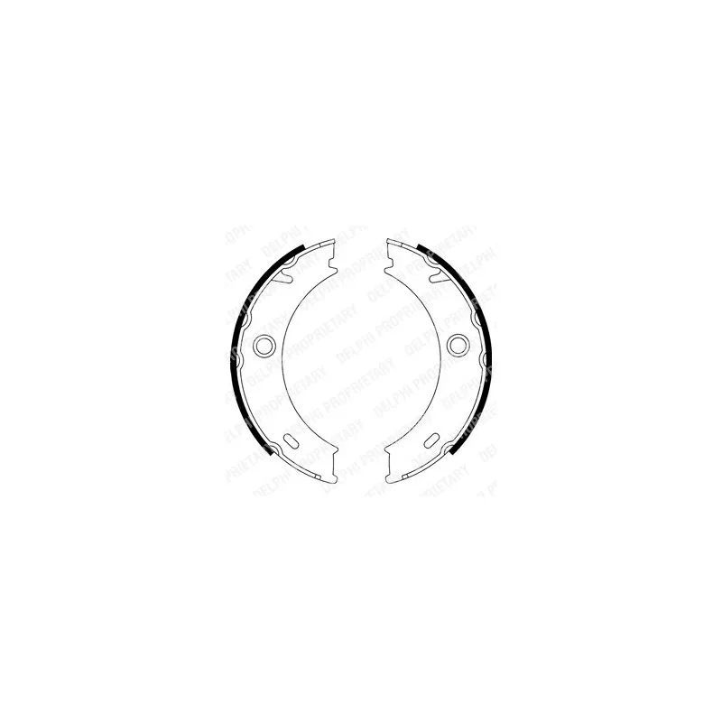 Jeu de mâchoires de frein, frein de stationnement DELPHI LS1917