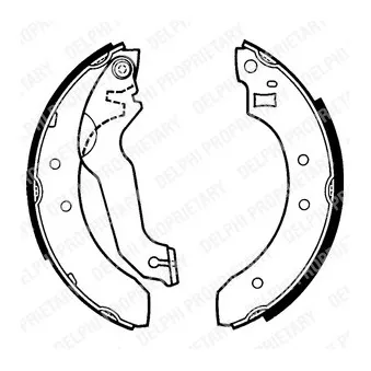 Jeu de mâchoires de frein DELPHI