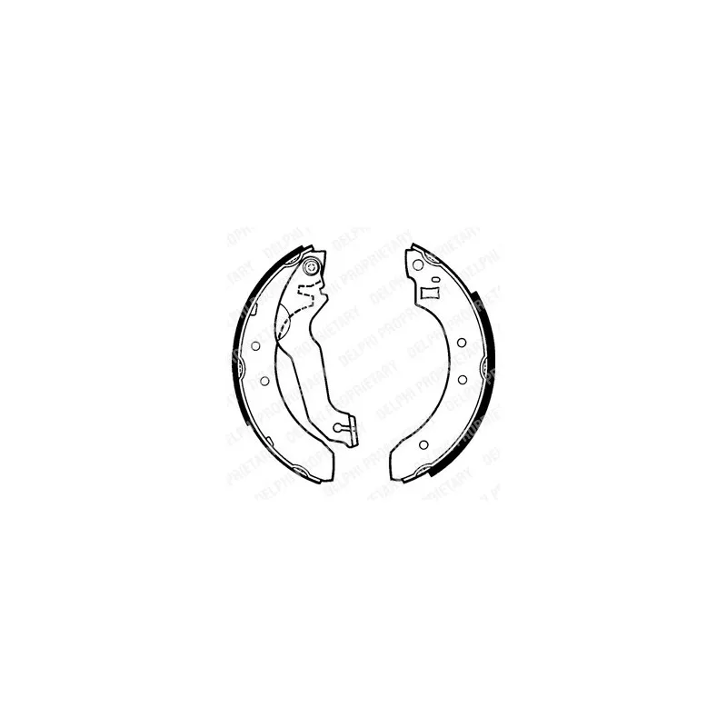 Jeu de mâchoires de frein DELPHI LS1249