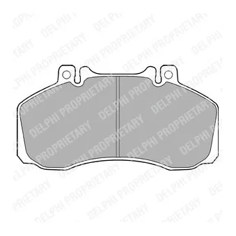 Jeu de 4 plaquettes de frein avant DELPHI