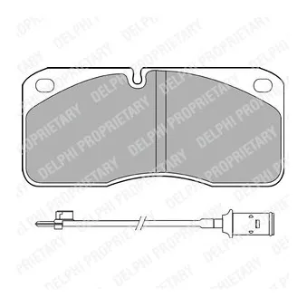 Jeu de 4 plaquettes de frein avant DELPHI