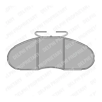 Jeu de 4 plaquettes de frein avant DELPHI