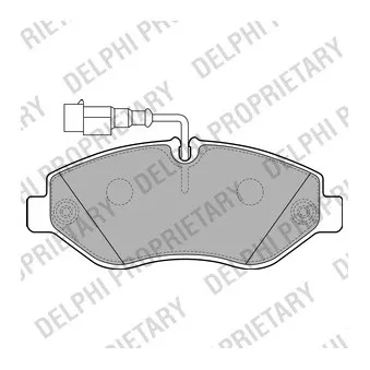 Jeu de 4 plaquettes de frein avant DELPHI