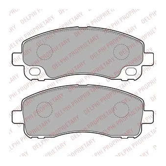 Jeu de 4 plaquettes de frein arrière DELPHI