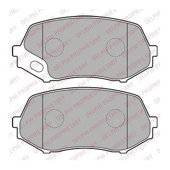 Jeu de 4 plaquettes de frein avant DELPHI