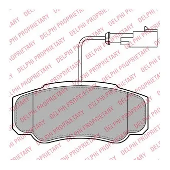 Jeu de 4 plaquettes de frein arrière DELPHI