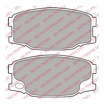 Jeu de 4 plaquettes de frein avant DELPHI