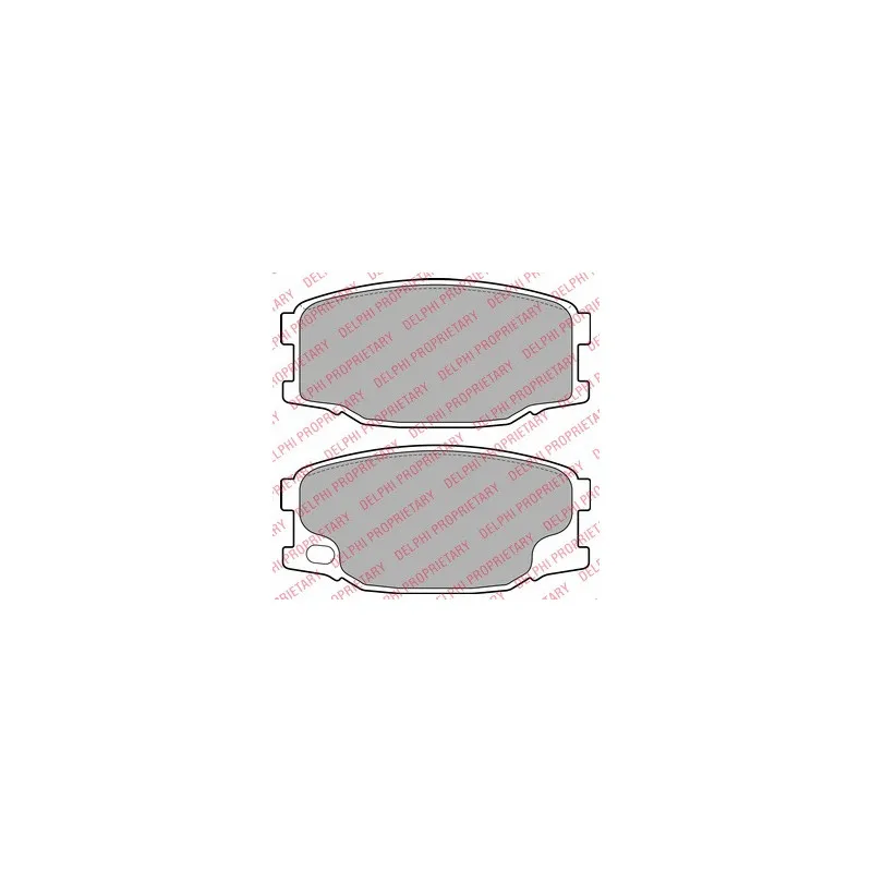Jeu de 4 plaquettes de frein avant DELPHI LP2073