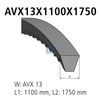 Jeu de courroies trapézoïdales DT 4.90718