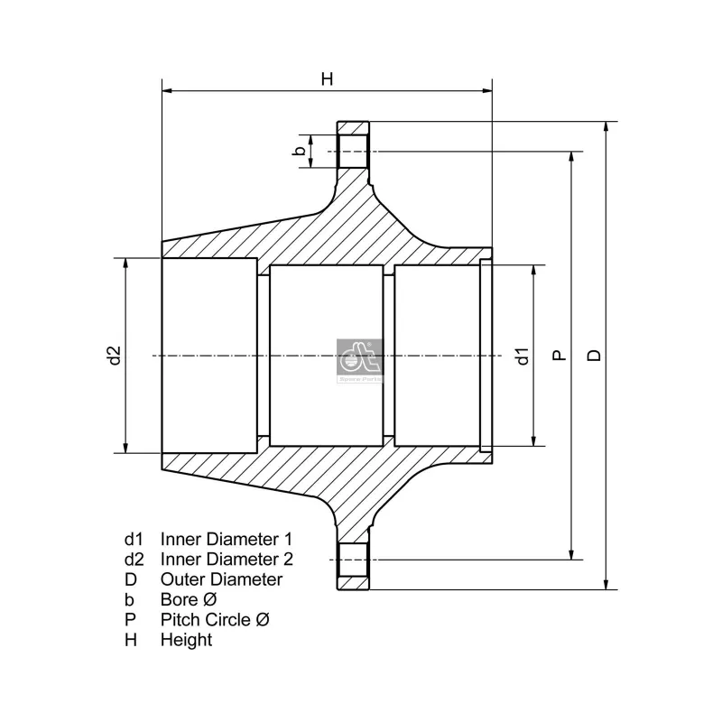 Moyeu de roue arrière DT 5.30173