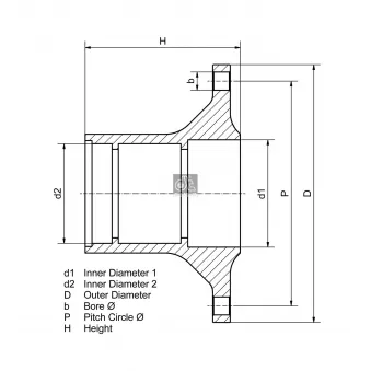 Moyeu de roue avant DT 4.63152