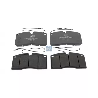 Jeu de 4 plaquettes de frein avant DT 6.95116