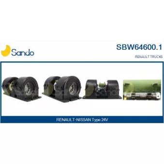 Pulseur d'air habitacle SANDO