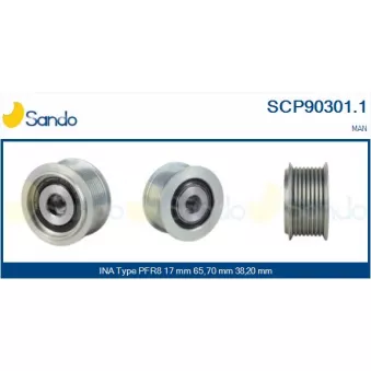 Poulie, alternateur SANDO