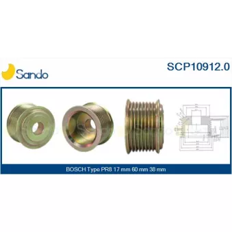 Poulie, alternateur SANDO