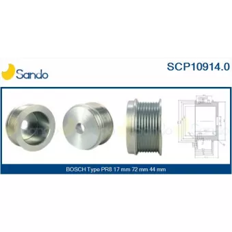 Poulie, alternateur SANDO