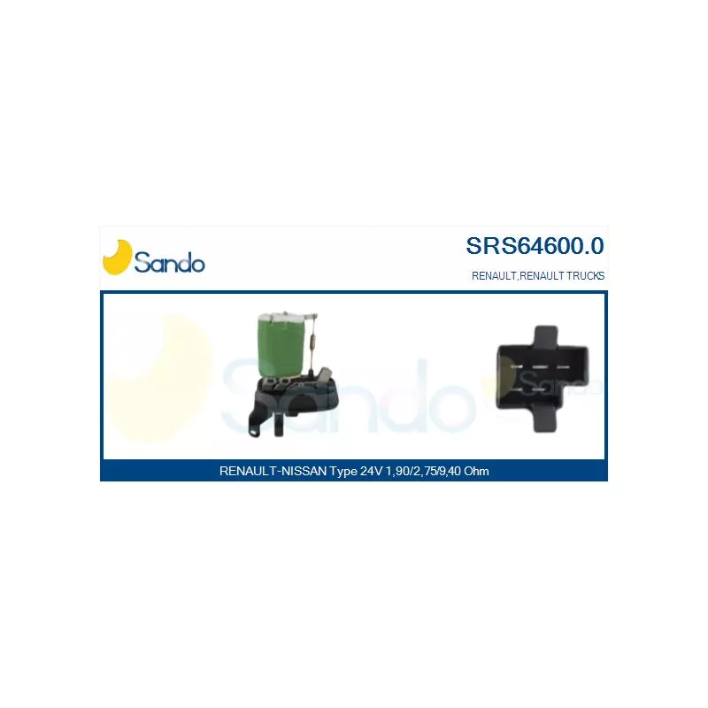 Résistance, pulseur d'air habitacle SANDO SRS64600.0