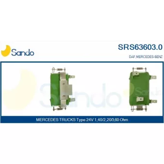 Résistance, pulseur d'air habitacle SANDO