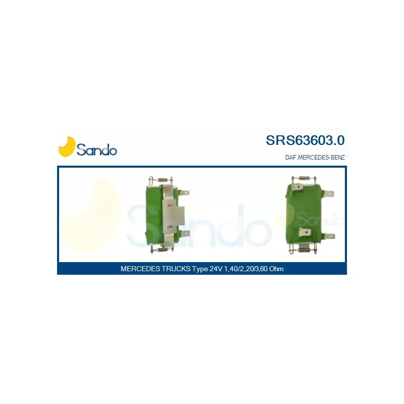 Résistance, pulseur d'air habitacle SANDO SRS63603.0